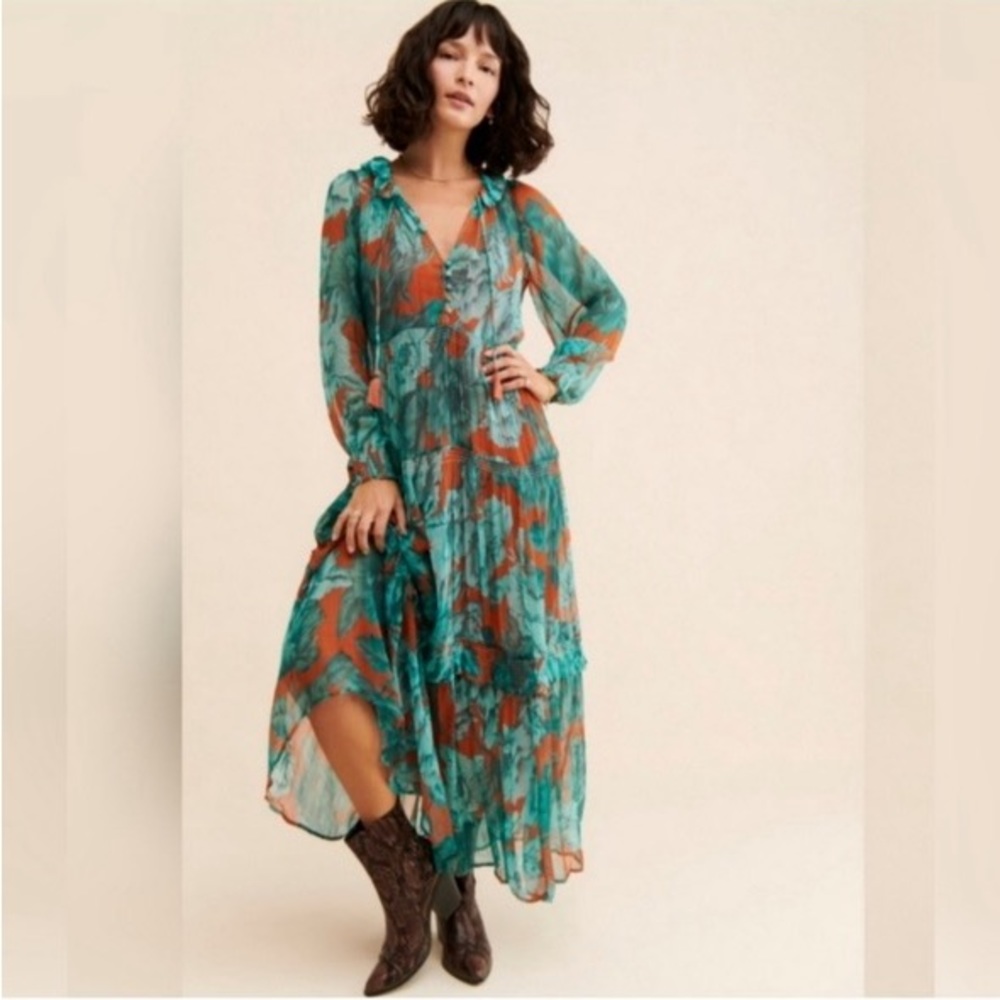 The Marais Chiffon Maxi Dress - Anthropology
